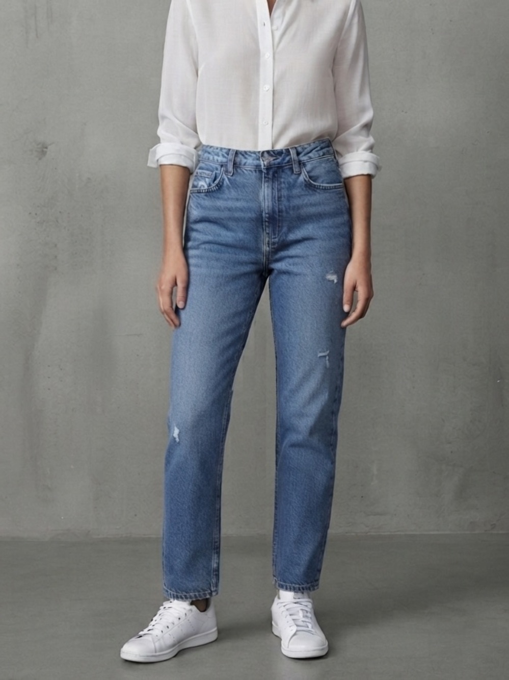 Levi’s 501 S Highrise Blue Skinny Filiforme Destressed Jeans Size 27 Cotton